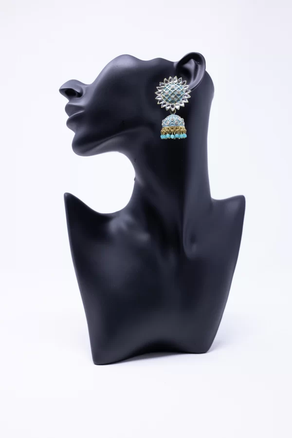 Blue Meenakari Jhumki