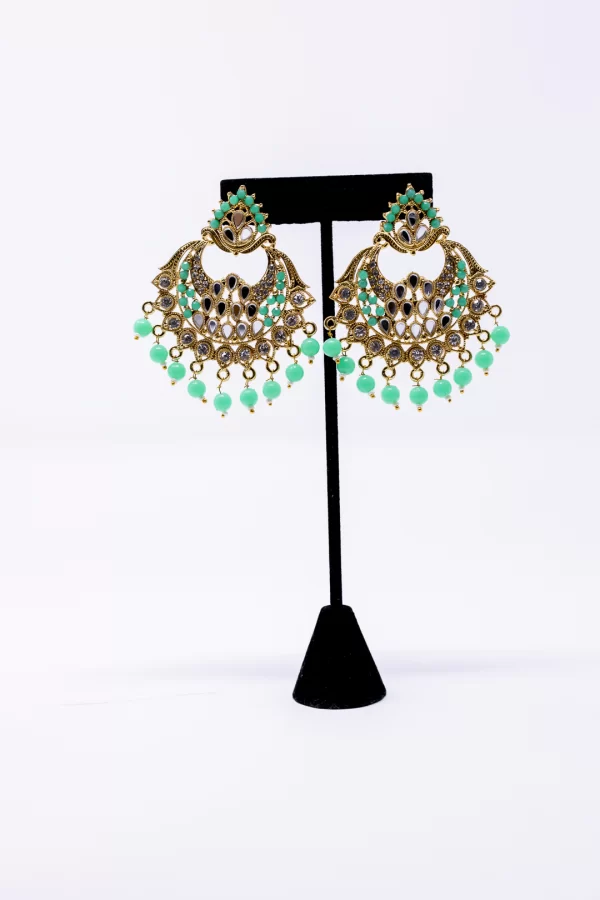 Green Pearl Kundan