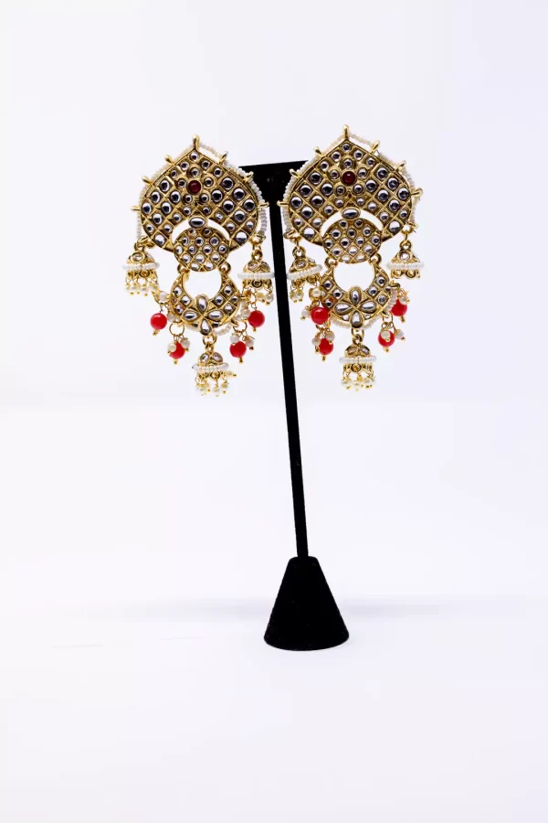 Red Kundan Dangler